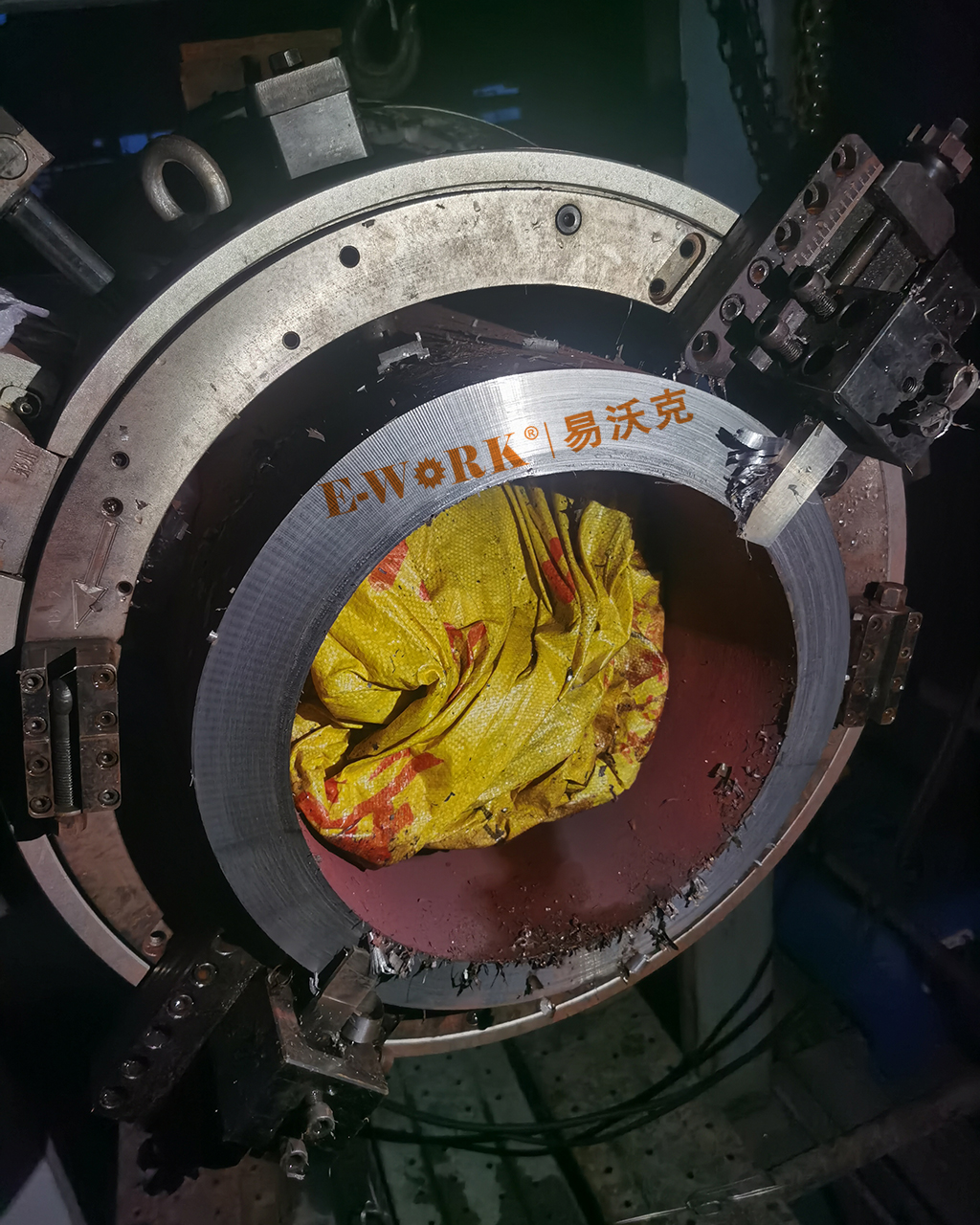 406mm鍋爐管道切割坡口現(xiàn)場